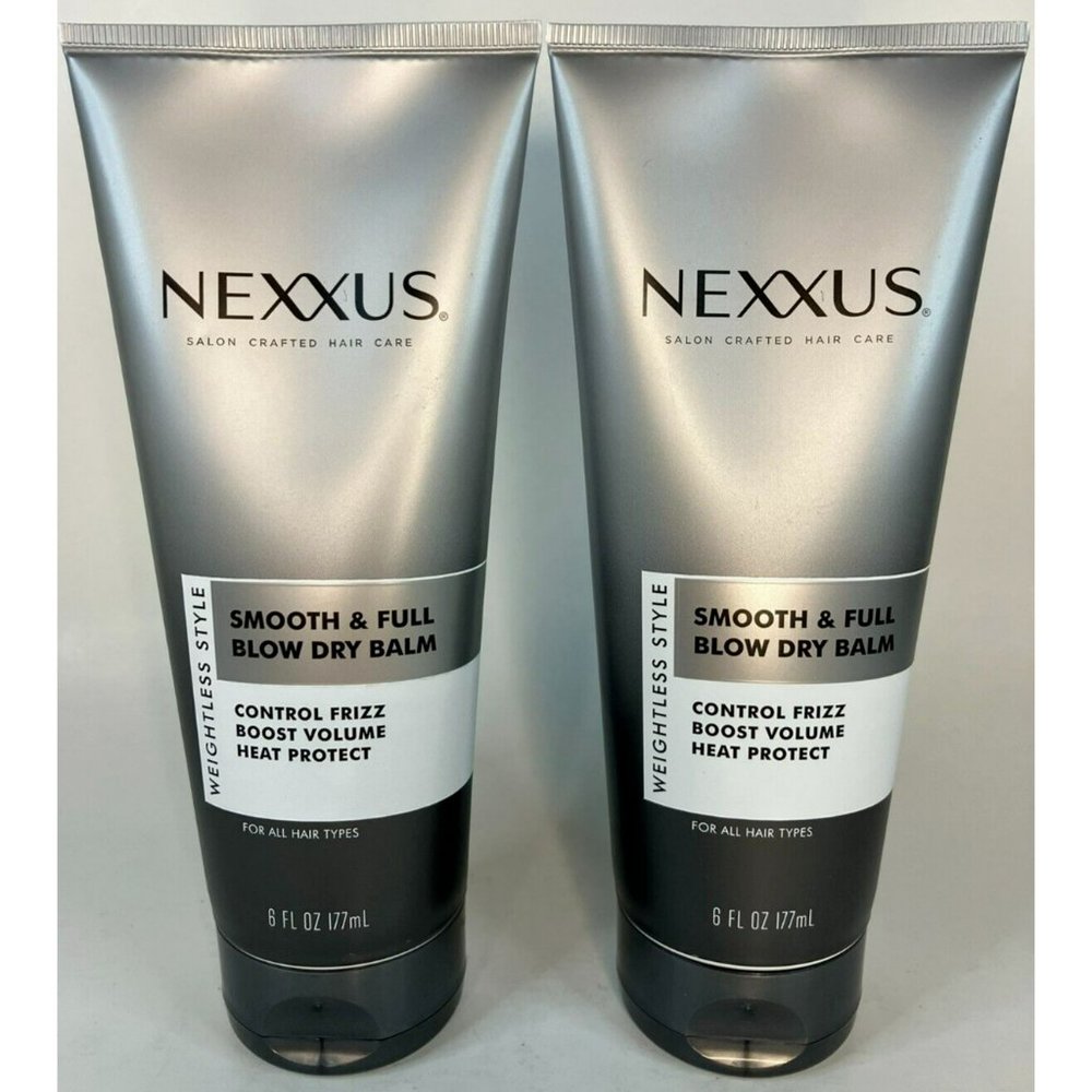 2 Nexxus Weightless Style Smooth & Full Blow Dry Balm 6 fl oz